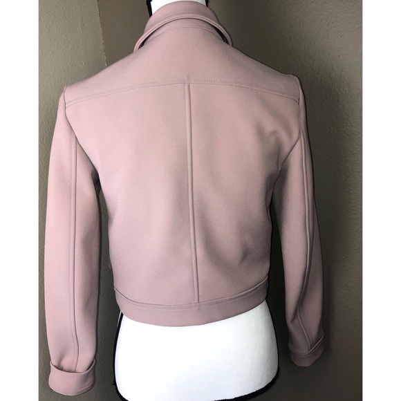 ZARA | Dusty Pink Crop Trench Coat Small - Picture 5 of 8